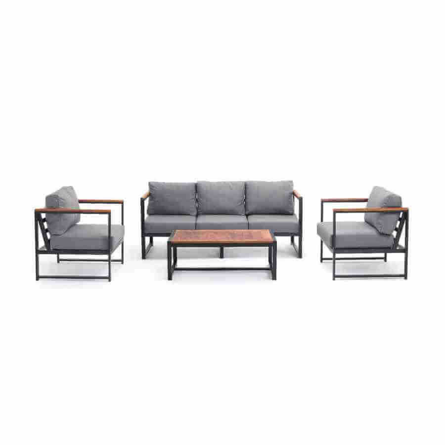 Wooden Frame Patio Set - Image 3